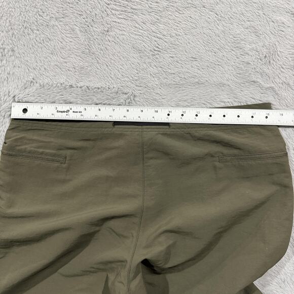 North Face Convertible Pants Mens 36 Green Zip Off Nylon Hiking Outdoor Belted - Picture 11 of 15
